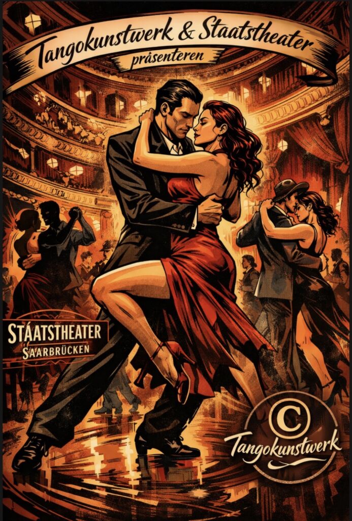 Milonga im Theater, Milonga Saarbrücken, Milonga Staatstheater, Tango Argntino, Tango lernen, Tango, Saarbrücken, Tangokunstwerk